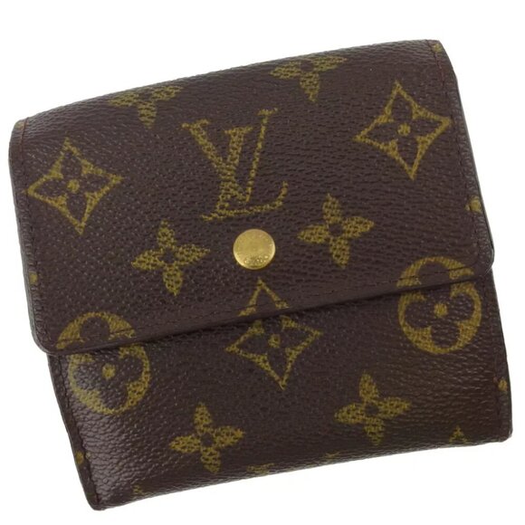 Louis Vuitton W hook purse Monogram beige Monogram canvas Authentic used T19493 - Picture 1 of 9